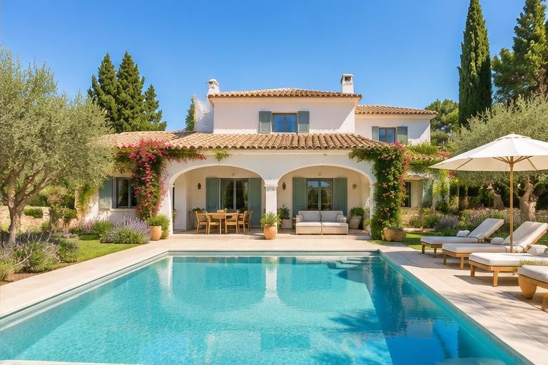 Villa entre pinos y luz, inmueble ficticio en Calonge